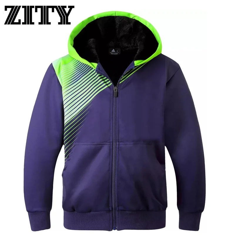 ZITY Kid Thick Fleece Hoodie 8-16Y Children Long Sleeve Clothes Fall Boy Letter Hooded Sweatshirt Casual Loose Hoody