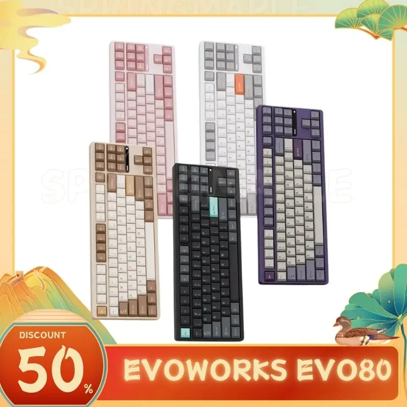 EvoWorks EVO80 Механическая клавиатура Трехрежимная беспроводная Клавиатуры из