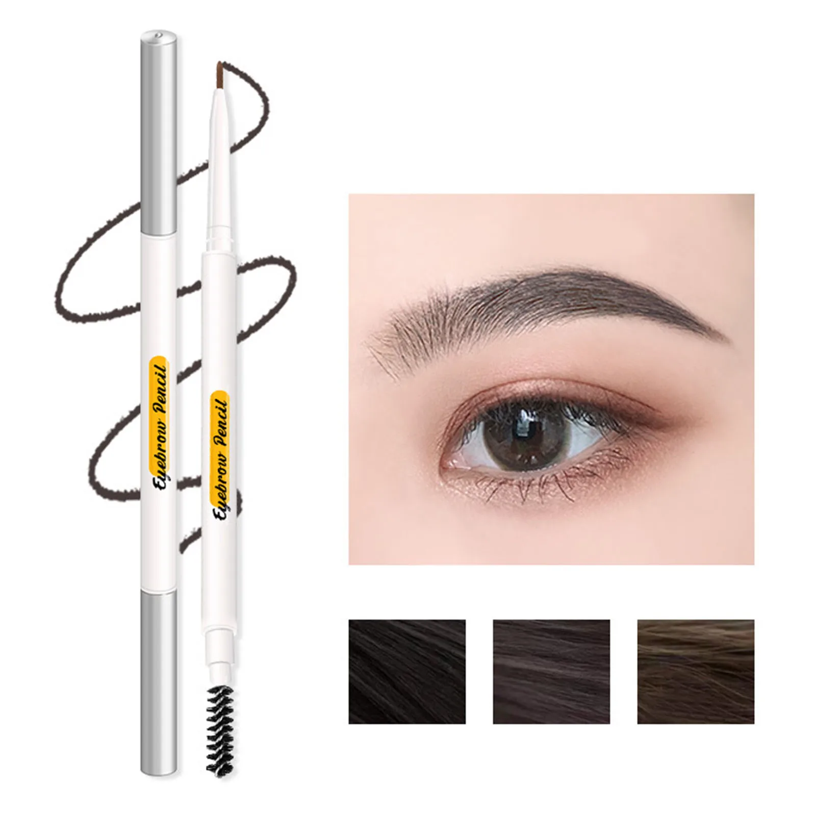 

5 Colors Eyebrow Pencil Ultra Fine Waterproof Sweat Proof Long Lasting Without Decolorization Eye Makeup Eyebrow Enhancers