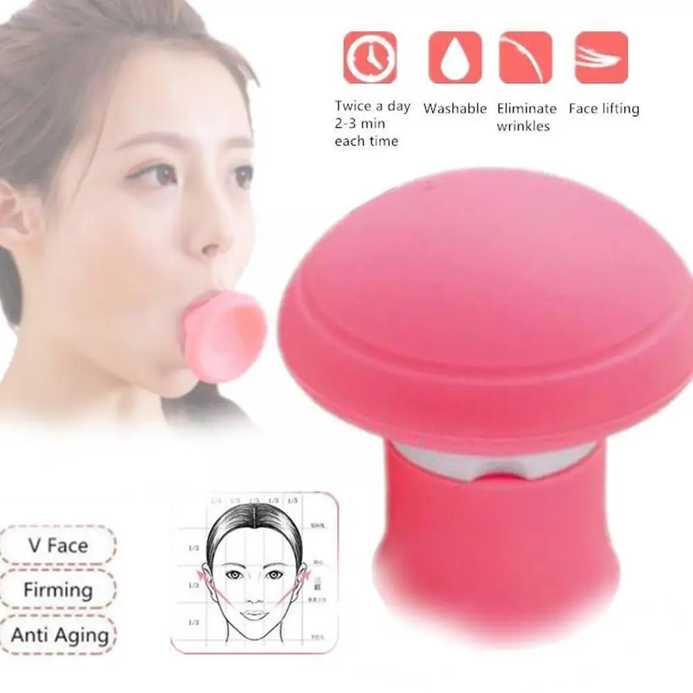 

Silicone V Face Lifting Tool Mouth Exerciser Face Double Lines Facial Skin Tighten Facial The Care Lifter Slimming Chin Too W1W0