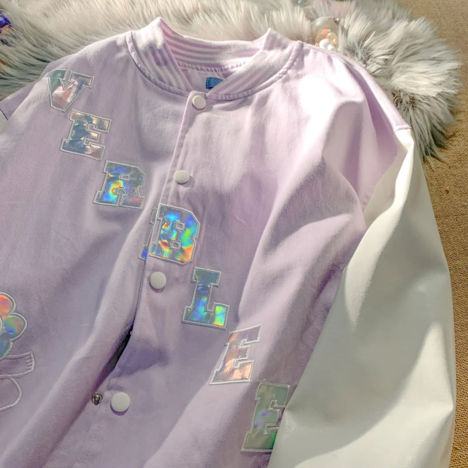 

American Retro High Street Large Jackets Women Coat Ins Original Design Long Sleeve Letter Casual Autumn Jacket Baseball Outwear