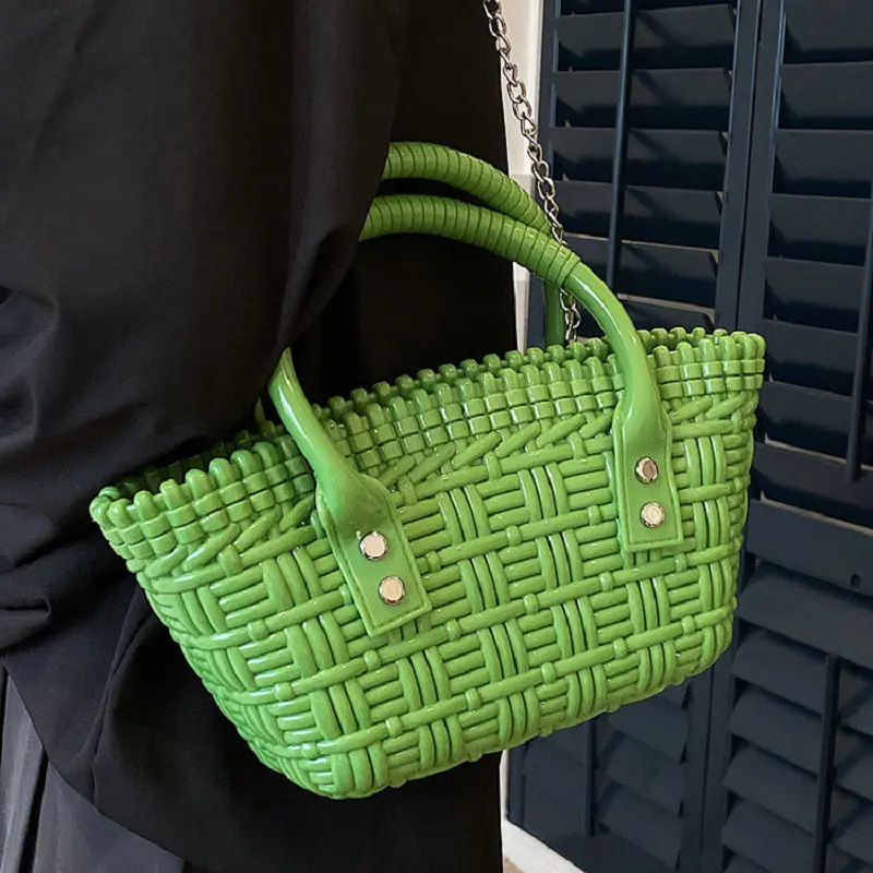

New 2023 Women Weaving Shoulder Messenger Cross Body Lady Tote Large Capcity Purses And Handbags