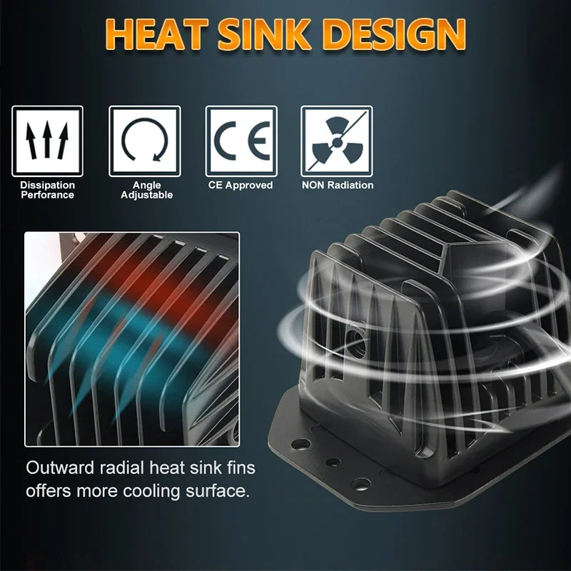 Рабочий фонарь Jeep Wrangler 5-дюймовая зеркальная панель 40 Вт для автогрузовика