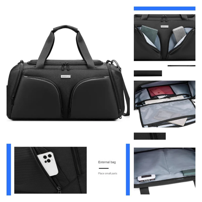 

Men's 41L Shoulder Bags Multifunctional Gym Training Fashion Packs Waterproof Travel Bags Large Capacity for Male Women Female