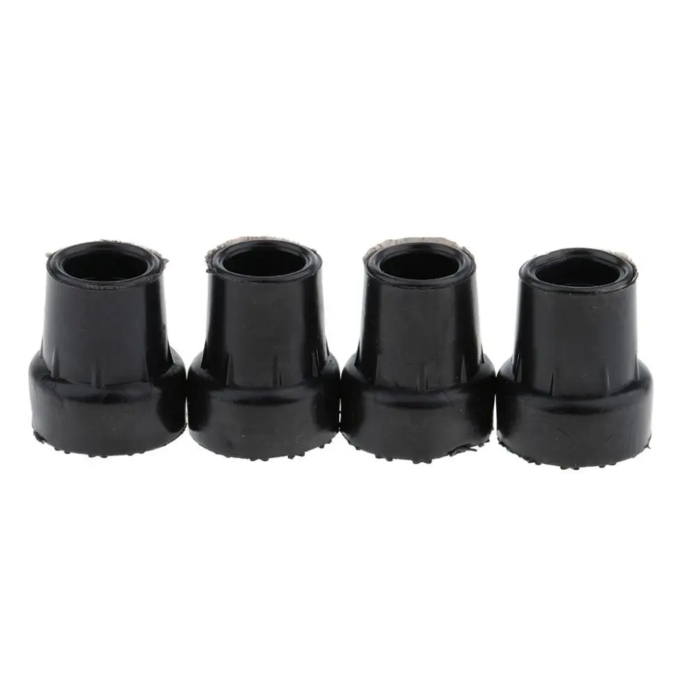 

Thickened Antiskid Walking Stick Pad Rubbers Tips Non-Slip Metal Ferrule Sturdy Replacement Walking Stick Rubber Ferrules