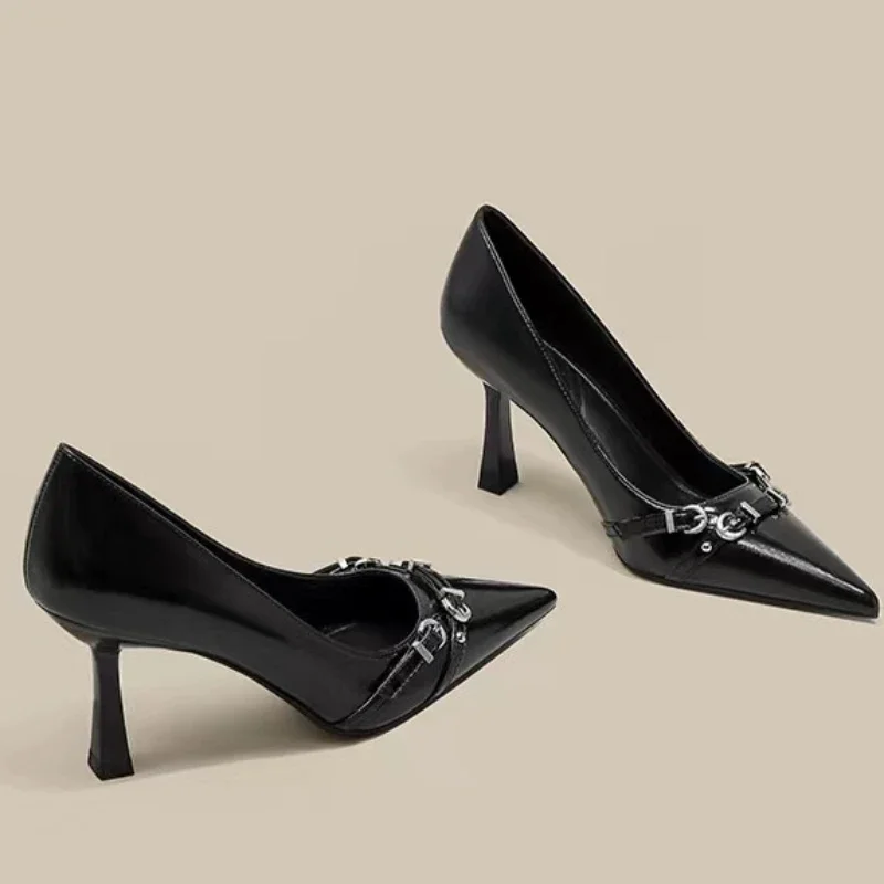 Женские Туфли-лодочки С Острым Носком На Тонком Каблуке Непромокаемая Обувь Из