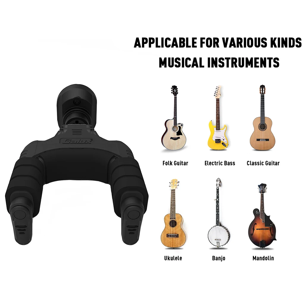 

Universal Guitar Hanger Hook Wall Mount Non-slip Holder For Electric Guitar Ukulele Instrument Accessories GALUX Auto Lock Hook