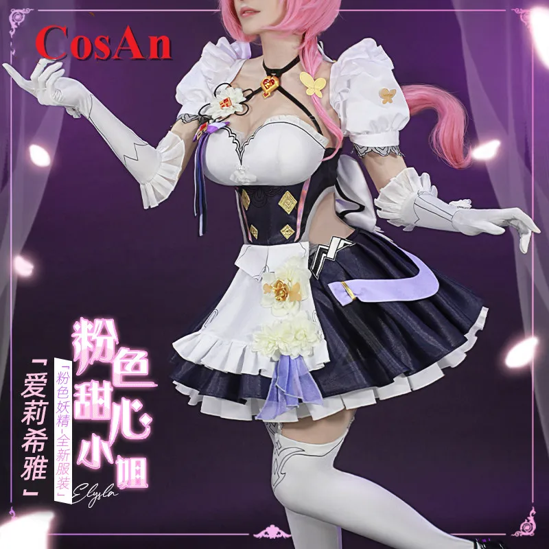 

CosAn Game Honkai Impact 3 Elysia Cosplay Costume Miss Pink Fairy Combat Dress Female Activity Party Role Play Clothing New