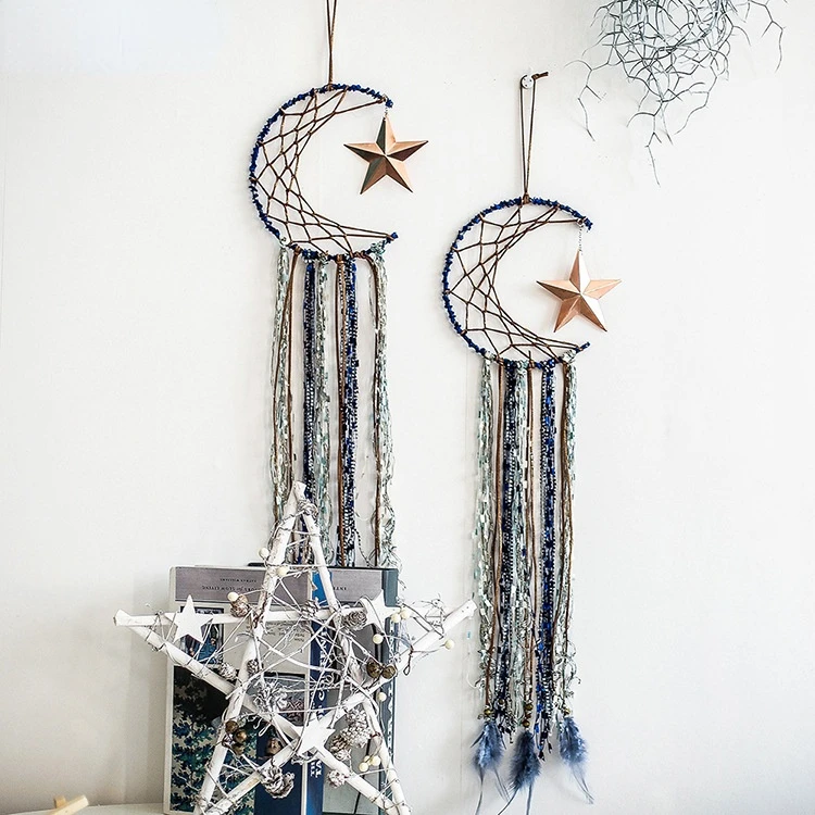 

INS Stars Dream Catcher Aerial Ornaments Indoor Ornaments Craft Wall Ornaments Lovers Gift Room Decoration
