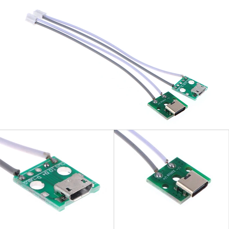 

Type-C Micro USB To DIP Adapter Female Connector B Type PCB Converter Breadboard USB-01 Switch Board SMT Mother Seat With Wire