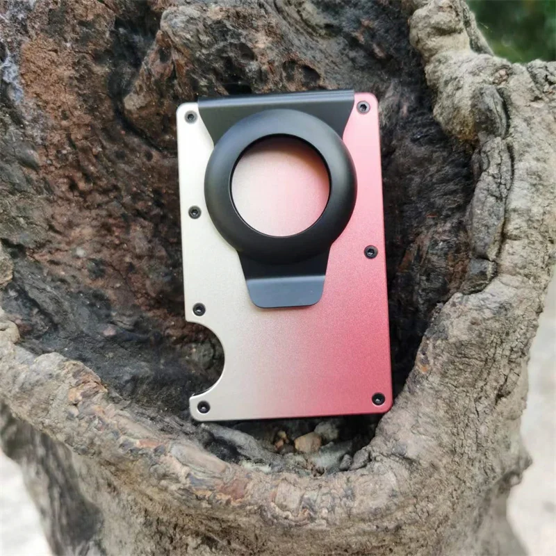 Airtag Wallet for Men Bank Business Card Cash Holder Rfid Cartera Tarjetero Carteira Brand luxury Carbon Fiber Wallet Smart Slim