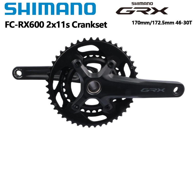 Фото Shimano GRX RX600 2x11S кривошипная система 170 мм 172,5 мм 46-30T звездообразное колесо GRX гравий кривошипная система 22 скорости RS501 PF BB RS500 BSA №1