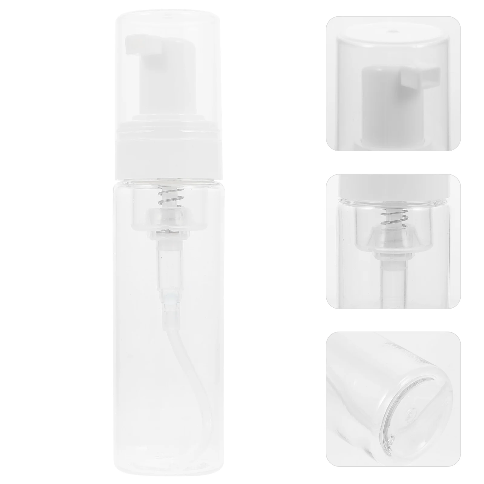 

18 Pcs Portable Small Empty Bubble Bottles with Lids Pump Head Bottles for Travel Home Sub-packing
