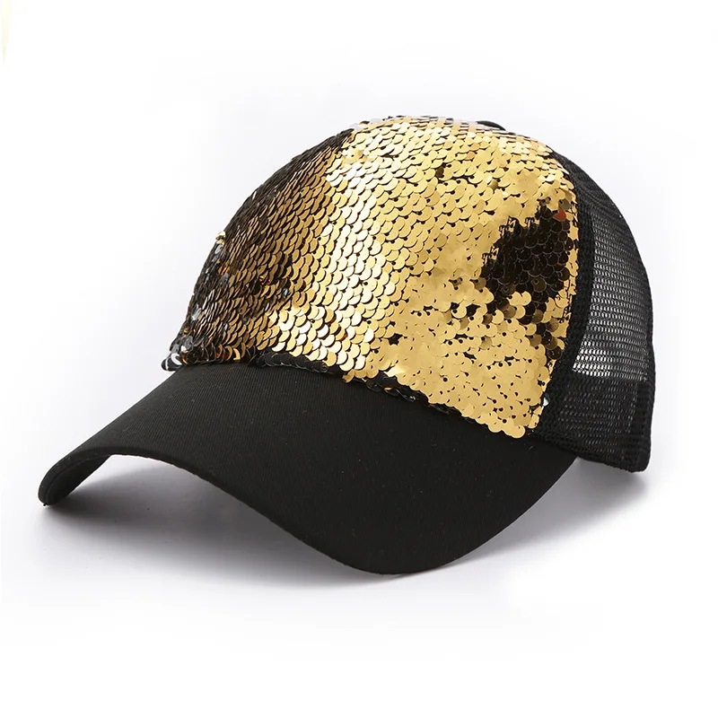

New Net Hat Baseball Hat Korean Version Men's And Women's Spring And Summer Reversible Sequin Hat Trend Duck Tongue Hat