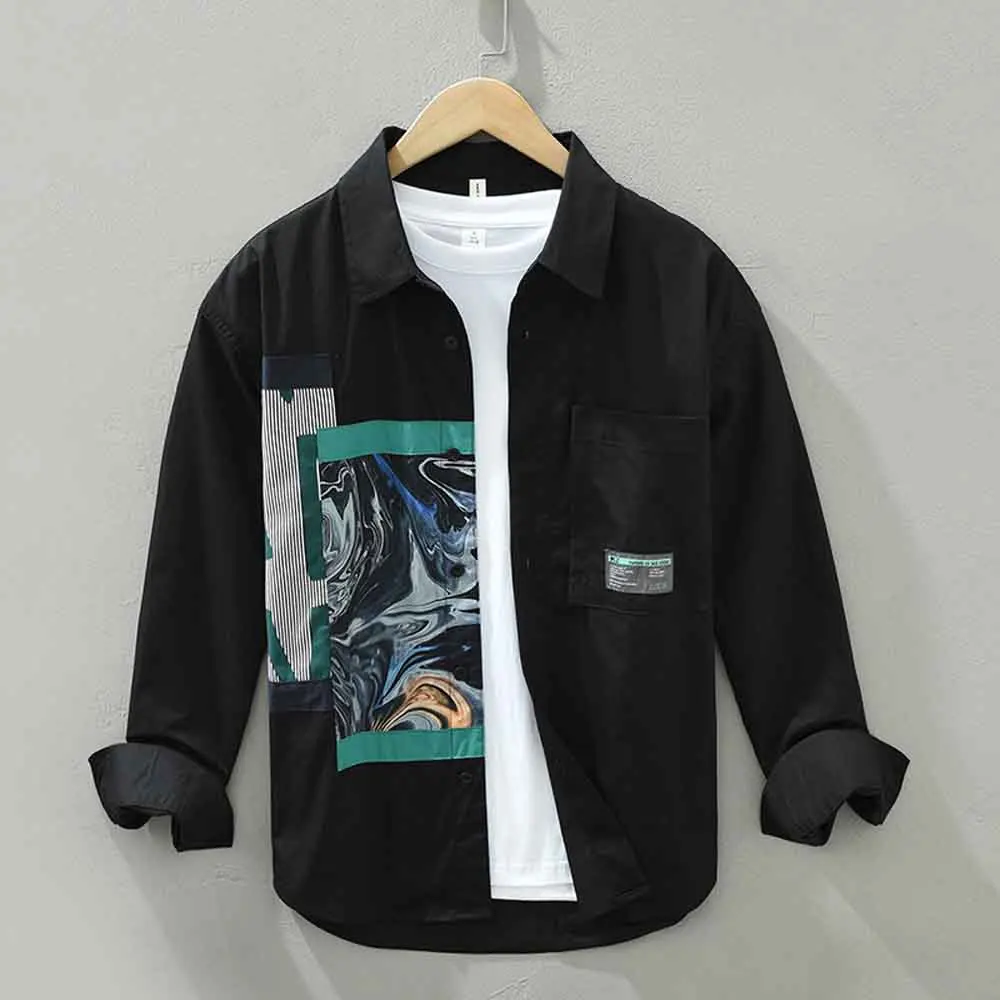 Camisa Social Long Sleeves Shirts For Men's 2023 Spring Autumn Design Oversize Clothes Casual Blouse