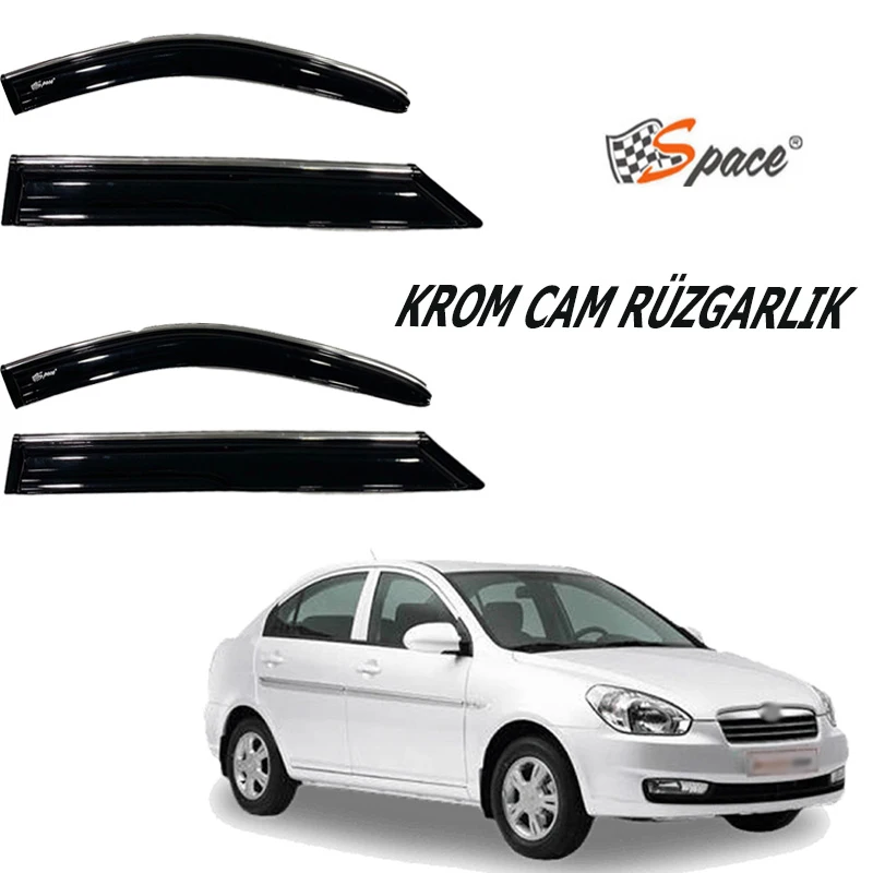 

Chrome glass cowling 1.2mm for Hyundai Accent Era 2006- 4'lü / CARU431