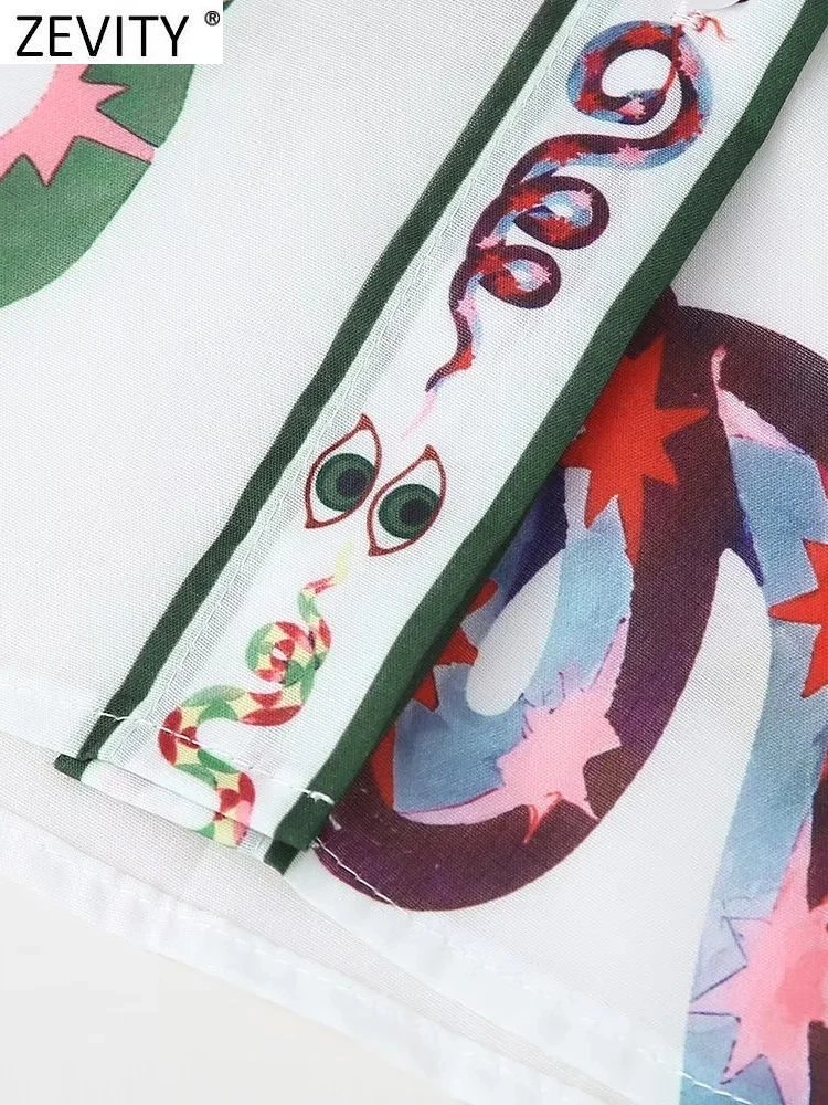 Женская рубашка с цветочным принтом