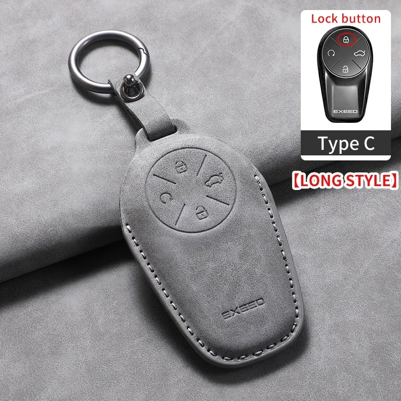 

Кожаный чехол для автомобильного ключа Chery EXEED LX TXL AtlantiX ET ES VX, чехол для автомобильного брелока, держатель для ключей