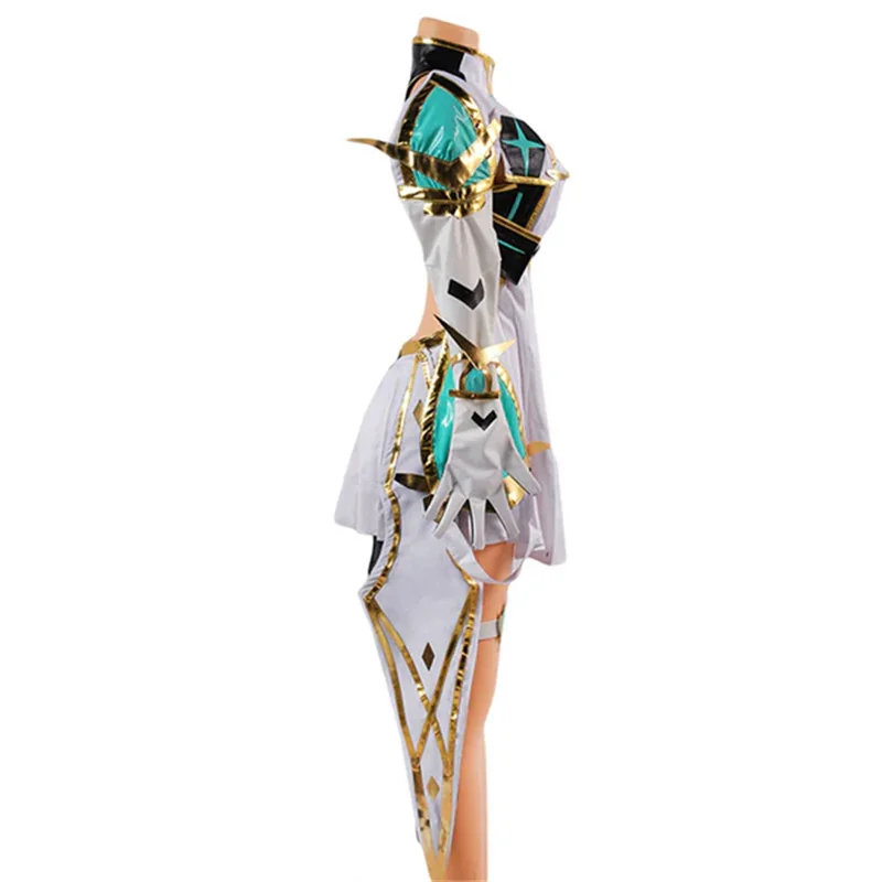 Фото Костюм для косплея игры Mythra, женская сексуальная униформа, нарядный костюм, полный комплект, наряды для вечеринки в честь Хэллоуина №4
