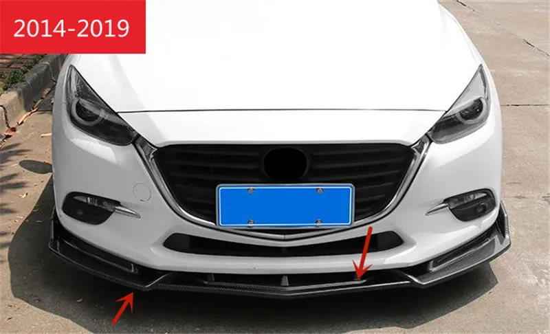 

Высококачественный хромированный бампер из АБС-пластика для Mazda 3 AXELA 2014-2019, передний бампер, лопата, передний спойлер, автомобильные аксессу...