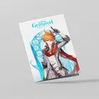 Обложка на паспорт аниме Геншин Импакт - Тарталья Чайльд Genshin Impact чехол для паспорта, Сяо, Альбедо, Ху Тао, Кокоми