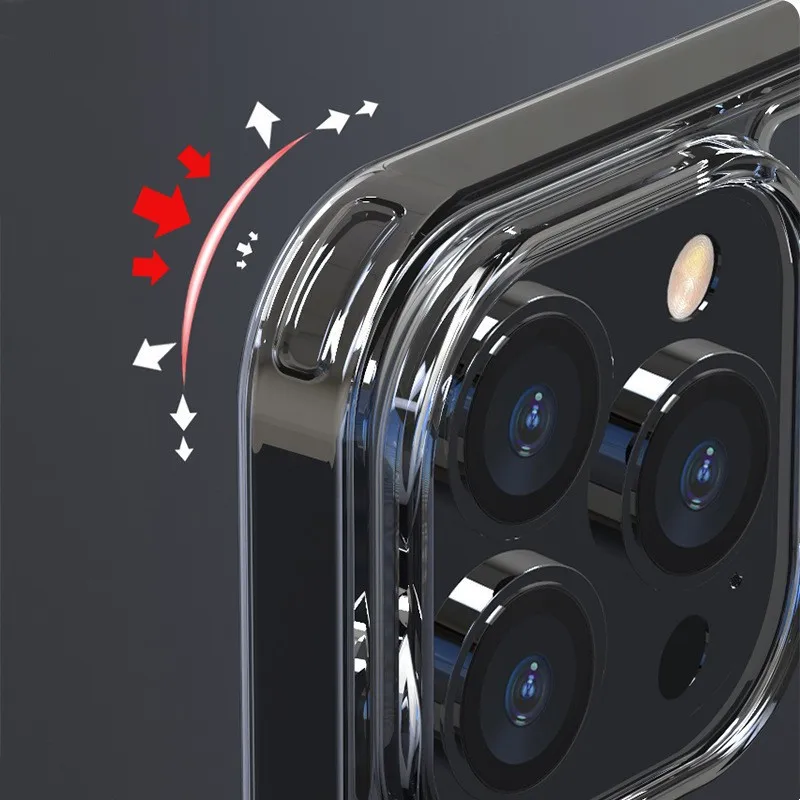 Transparent anti Drop lens fully Wrapped in Tempered glass shell For iphone14 13 12 11 Pro Max 12 13 Mini X XS XR SE 7 8 Plus