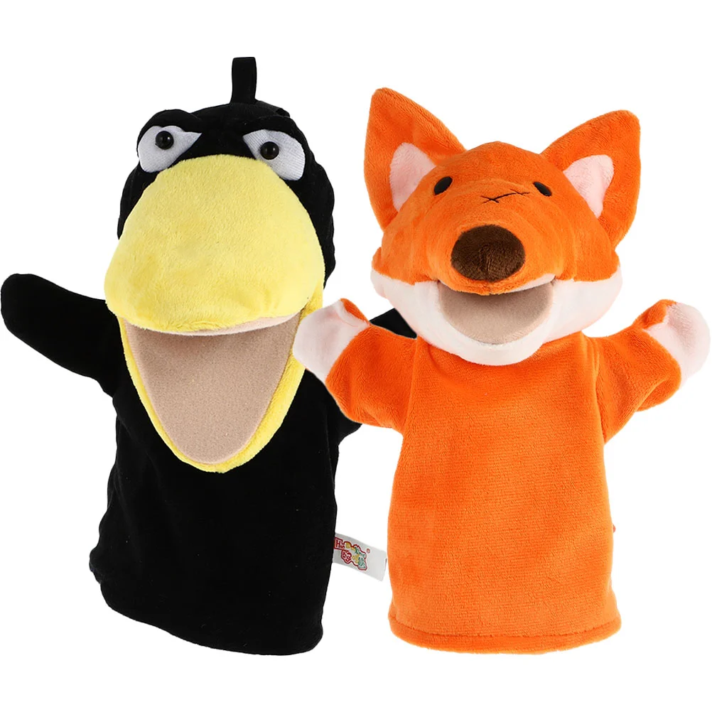 

2 Pcs Animal Puppet Stuffed Toy Puppets Toddlers Hand Plush Puzzle Educational Toys 3+ Year Old Babies Child 1-3