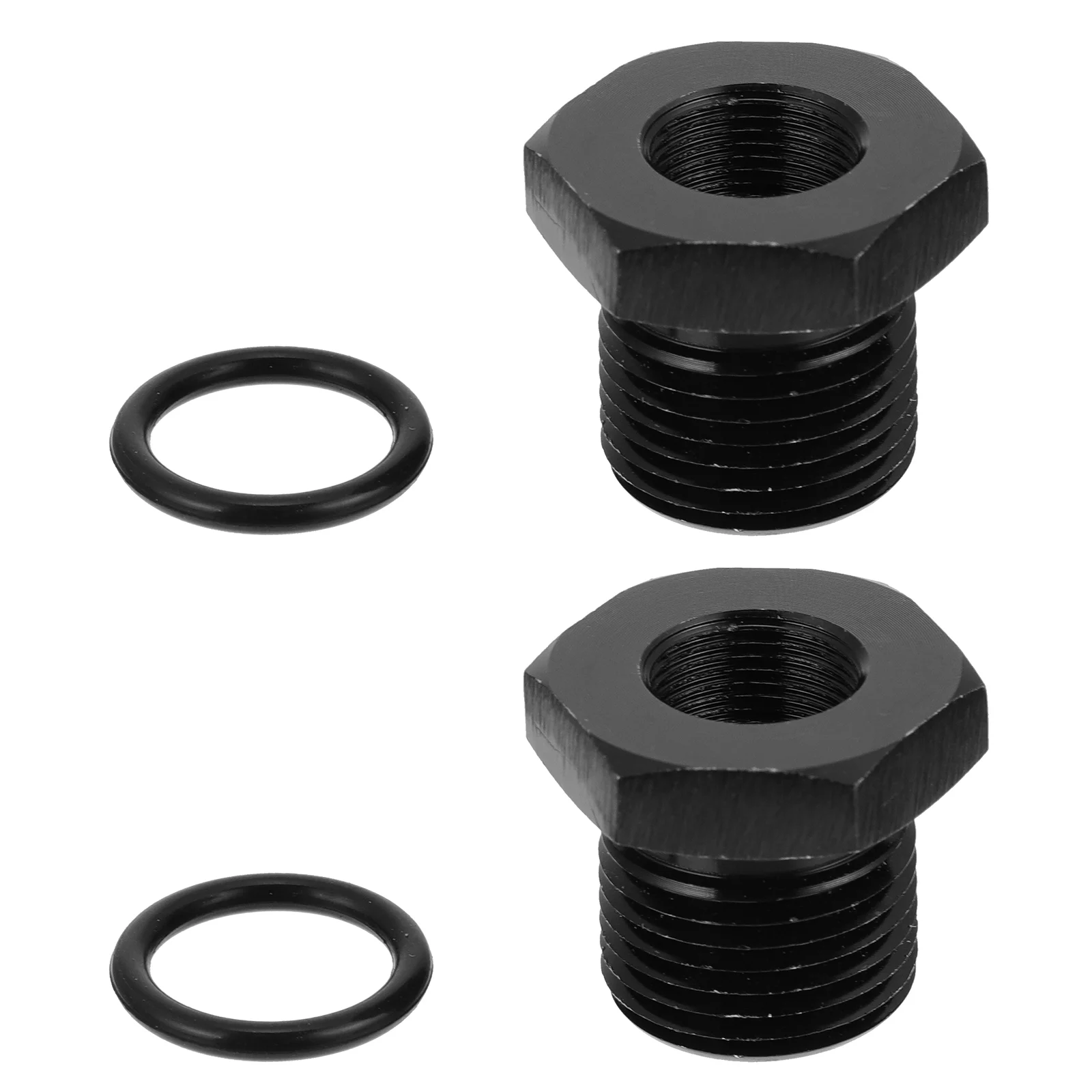 

2pcs Fuel Fitting Adapter Useful Practical Male Seal Nut Block Off Caps for Car
