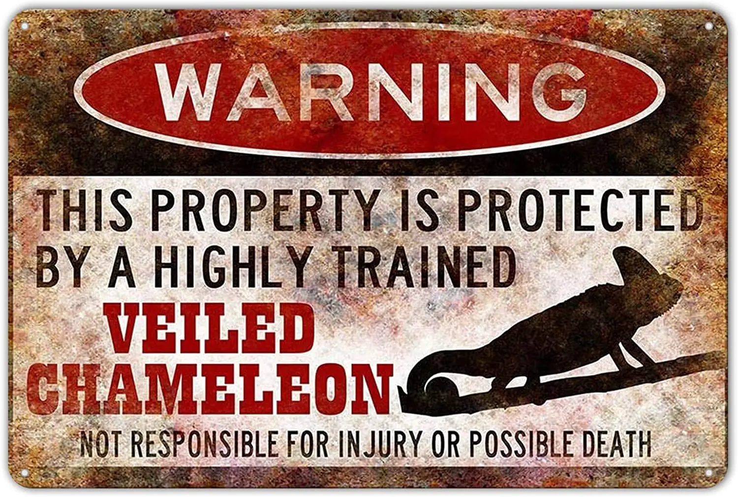 Sarcarse Забавный металлический жестяной знак, виниловый, стиль хамелеон, Предупреждение, домашний Настенный декор, плакат для бара, клуба, мужской пещеры, 8x12 дюймов