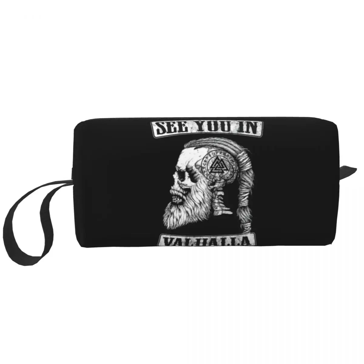 

Косметичка с черепом викингов «See You In Valhalla», скандинавский один, Рагнар, воин, органайзер для косметики, женский набор для хранения красоты