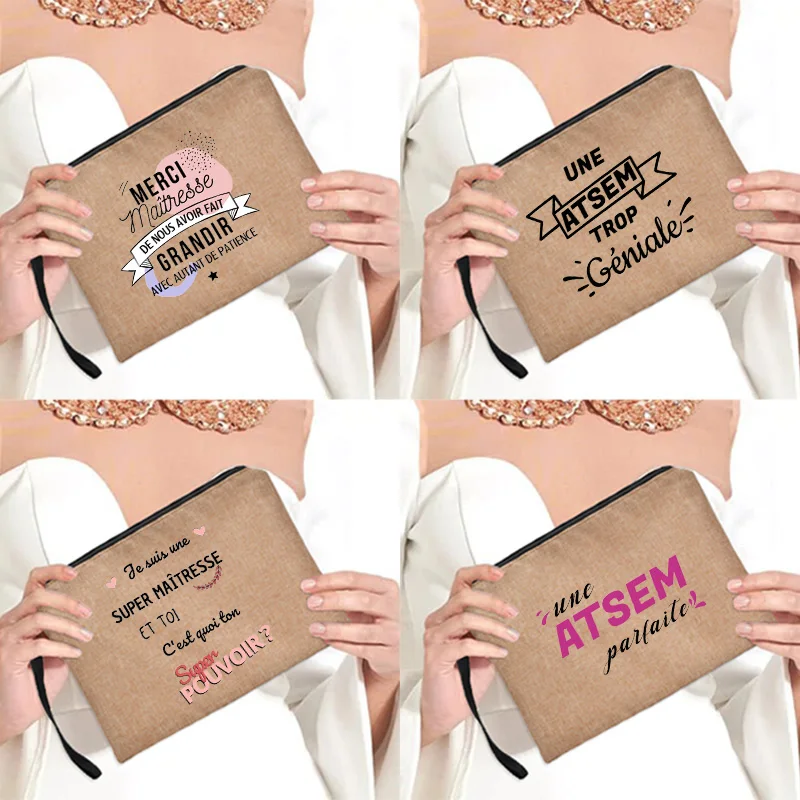 

Косметичка Atsem для хранения вещей, косметичка для женщин, портативная косметичка высокого качества, косметичка, аксессуары для макияжа