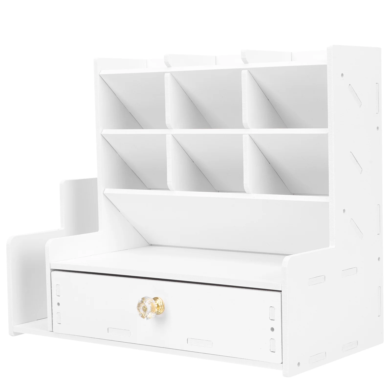 

Organizer Pen Desk Holder Wooden Makeup Marker Organiser Storage File Drawer Brush Stationary Countertop Vanity Beauty Multi