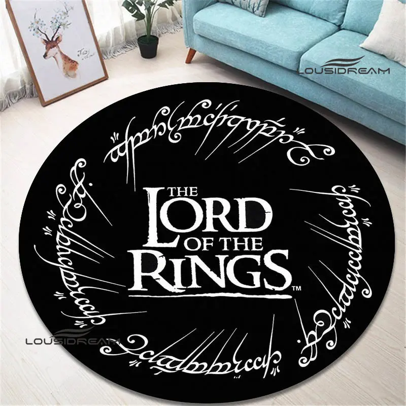Круглый ковер L-Lord of the Rings для гостиной легендарный из фильма Толкин вентиляторы