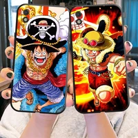 one piece anime phone case for xiaomi redmi 9 9i 9at 9t 9a 9c 10 note 9 9t 9s 10 10 pro 10s 10 5g black carcasa soft