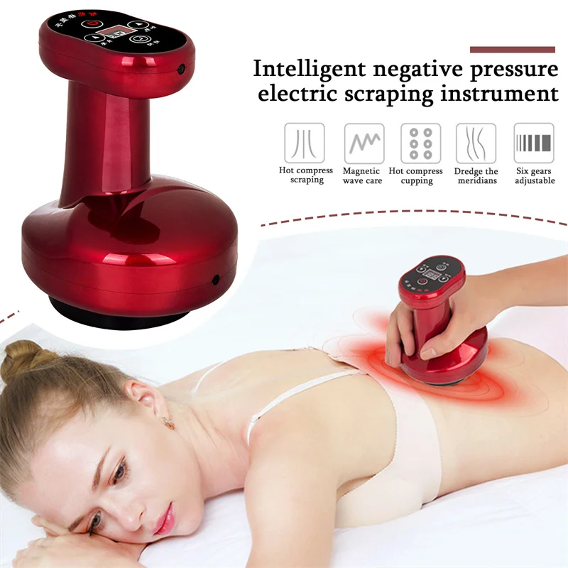 

Electric Cupping Scraping Machine Guasha Negative Pressure Suction Cupping Infrared Heating Scraping Physiotherapy Massager