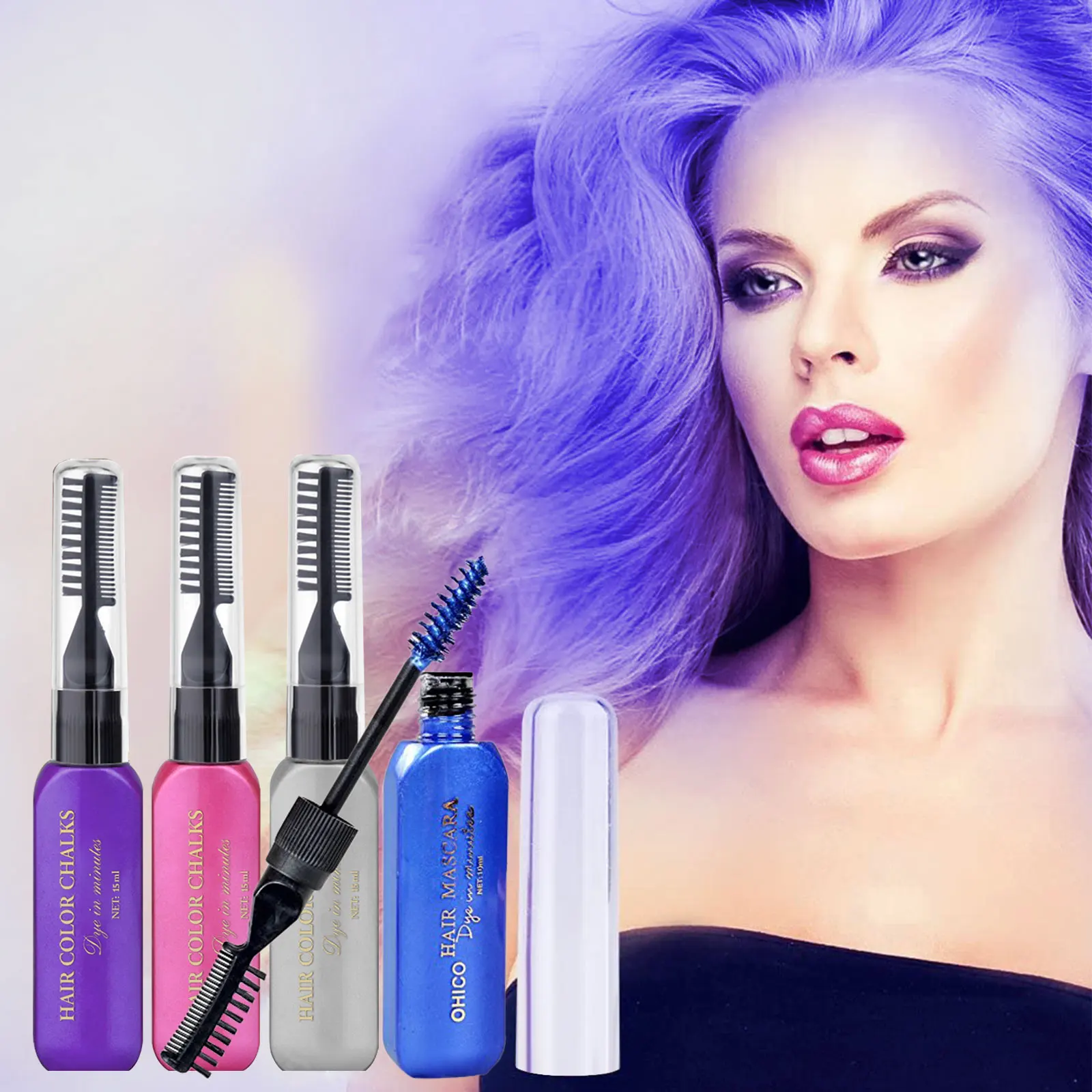 Chalk Easily Dye Herbal Natural Extracts Touchup Mascara Men And Woman  Fancy Dress Parties
