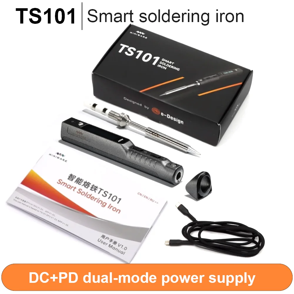 Original TS101 TYPE-C Electric Soldering Iron Adjustable Temperature Portable Digital Solder Station Tip PD 65W TS100 Upgrade