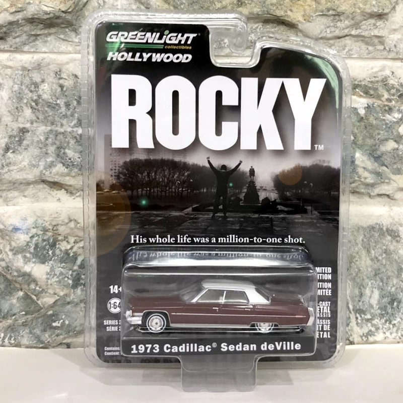 

GreenLight 1/64 Scale Car Toys ROCKY 1973 Cadillac Sedan deVille Diecast Metal Vehicle Model Toy For Boys Kids Gift Collection