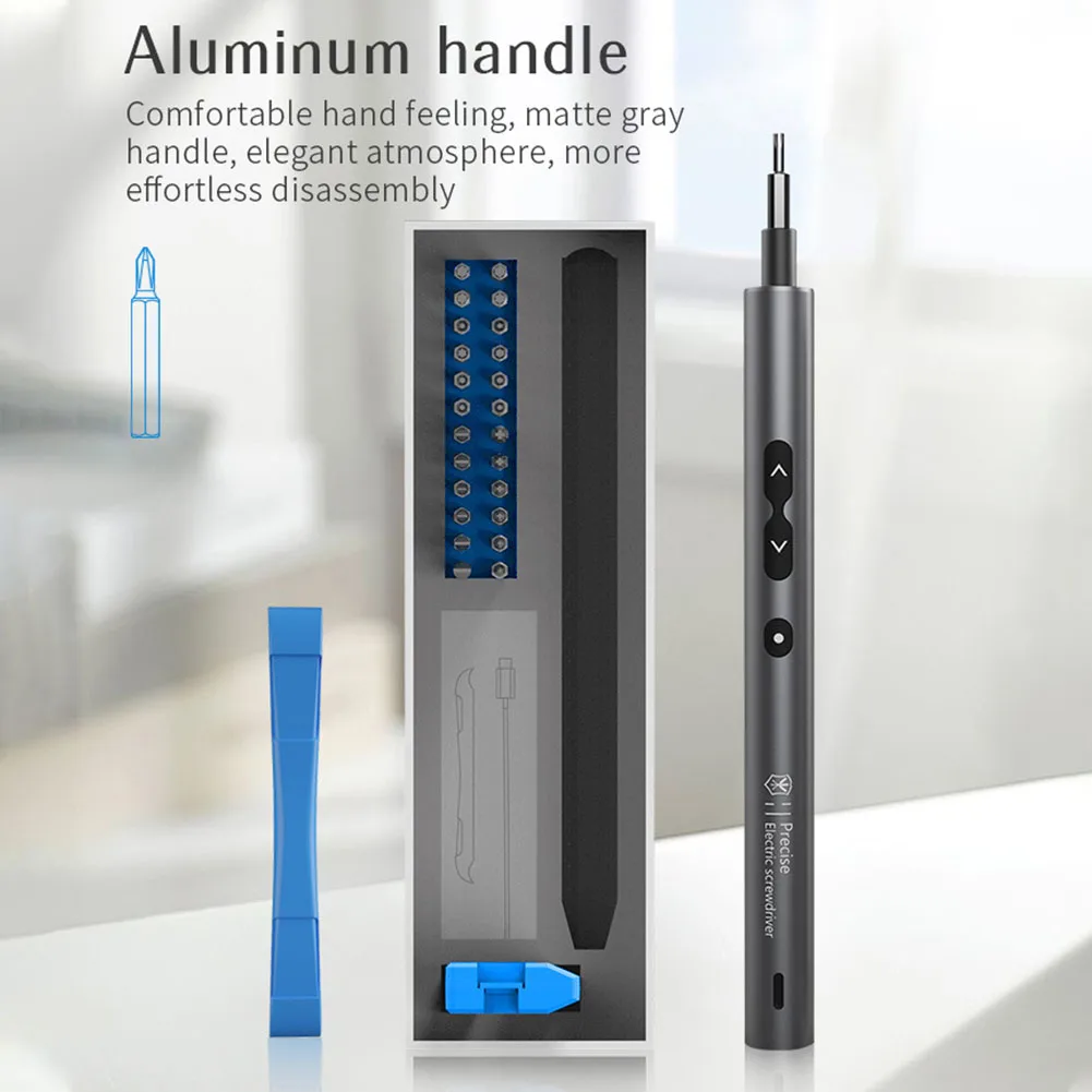 

28 In 1 Pen Shape Cordless Rechargeable Battery Powered Ergonomic Repair Tool For Laptop Phone Crowbar Electric Screwdriver Set