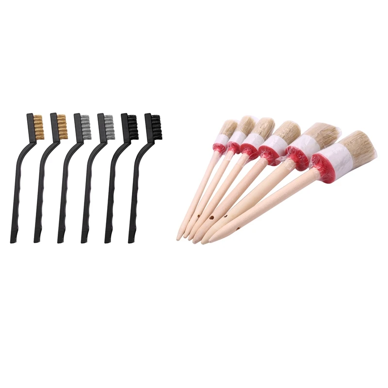 

Detailing Brush Set, 12 Packs Master Detailing Brush For Cleaning Wheels, Air Vent, Engines, Interior, Exterior, Trim, Leather,