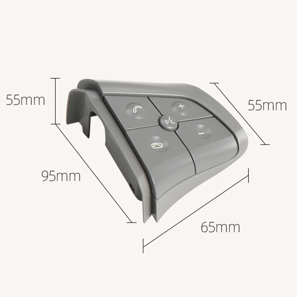 

2pcs 4-Buttons Car Steering Wheel Control Switch Button Bluetooth Remote Controller Gray For Benz W164 ML GL CLass 2006-2009