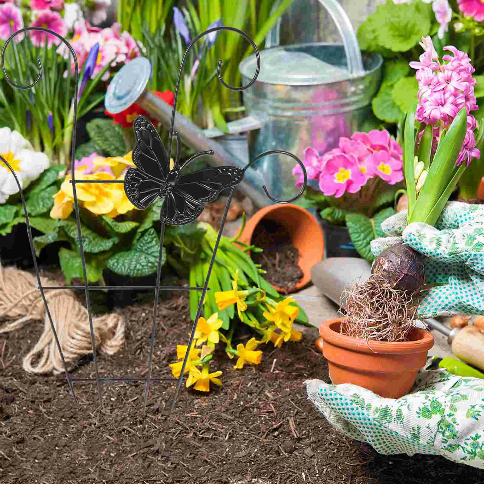 

Trellis Climbing Garden Metal Potted Vine Rack Iron Support Panels Grid Wire Stake Indoor Outdoor Flower Supports Roses Frame