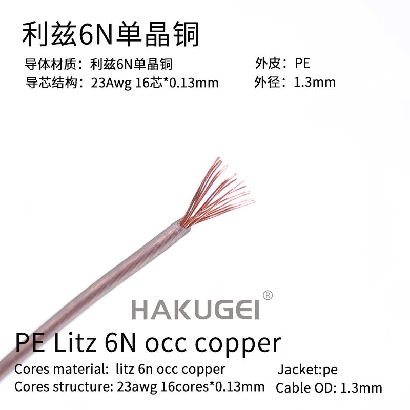 

Медная проволока Hakugei PE litz 6N occ