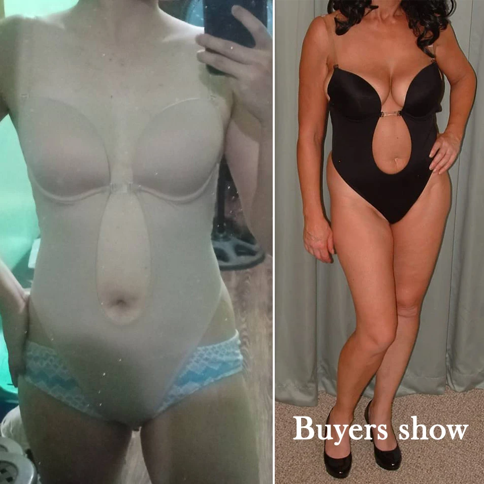 XXL Invisible Plunge Backless Body Shaper Bra Plus Size For Wedding Dress Peachy Backless Body Bra Bodysuit Shapewear Women