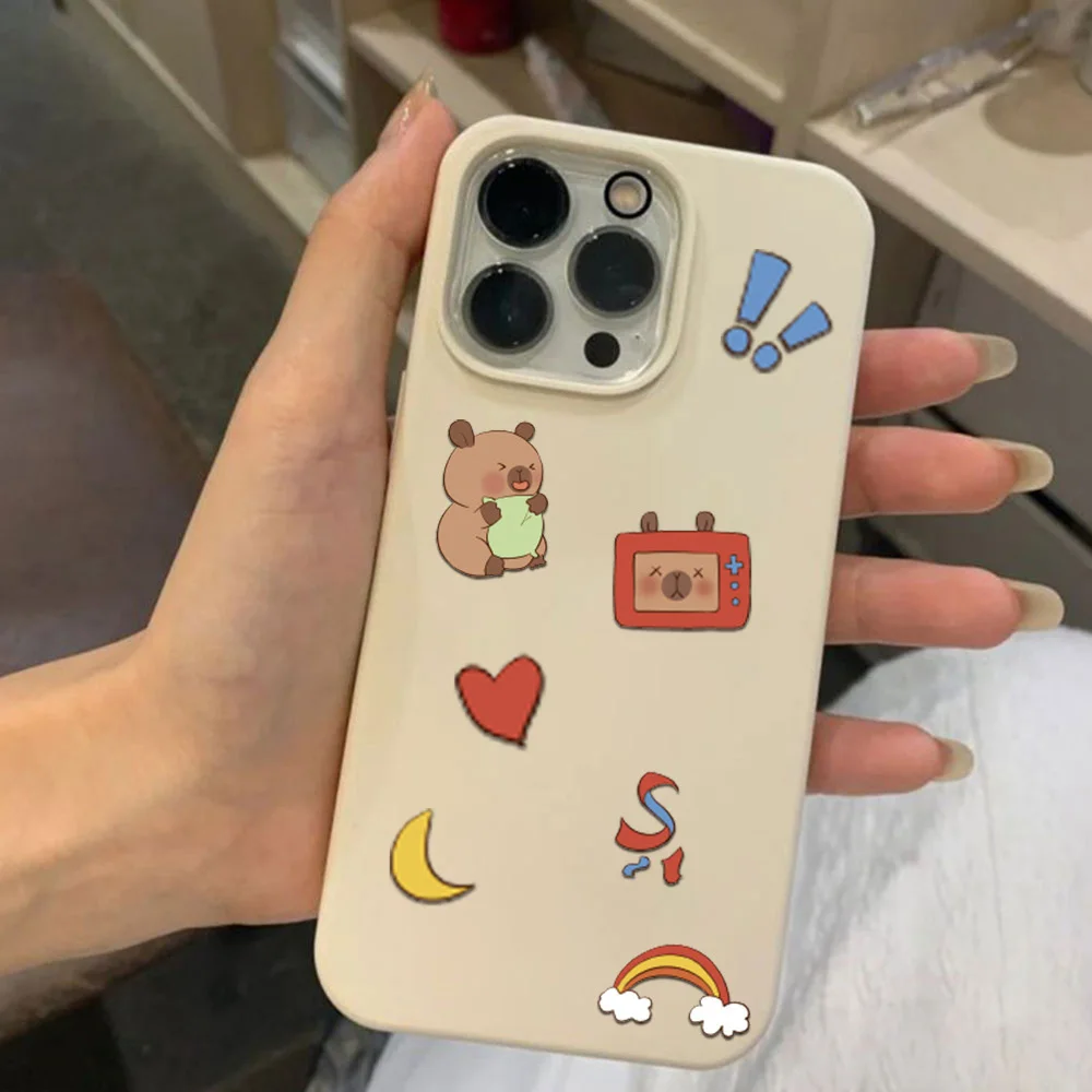 8/16 листов Милый мультфильм Капибара Награда Головоломки Наклейки Сделай лицо DIY