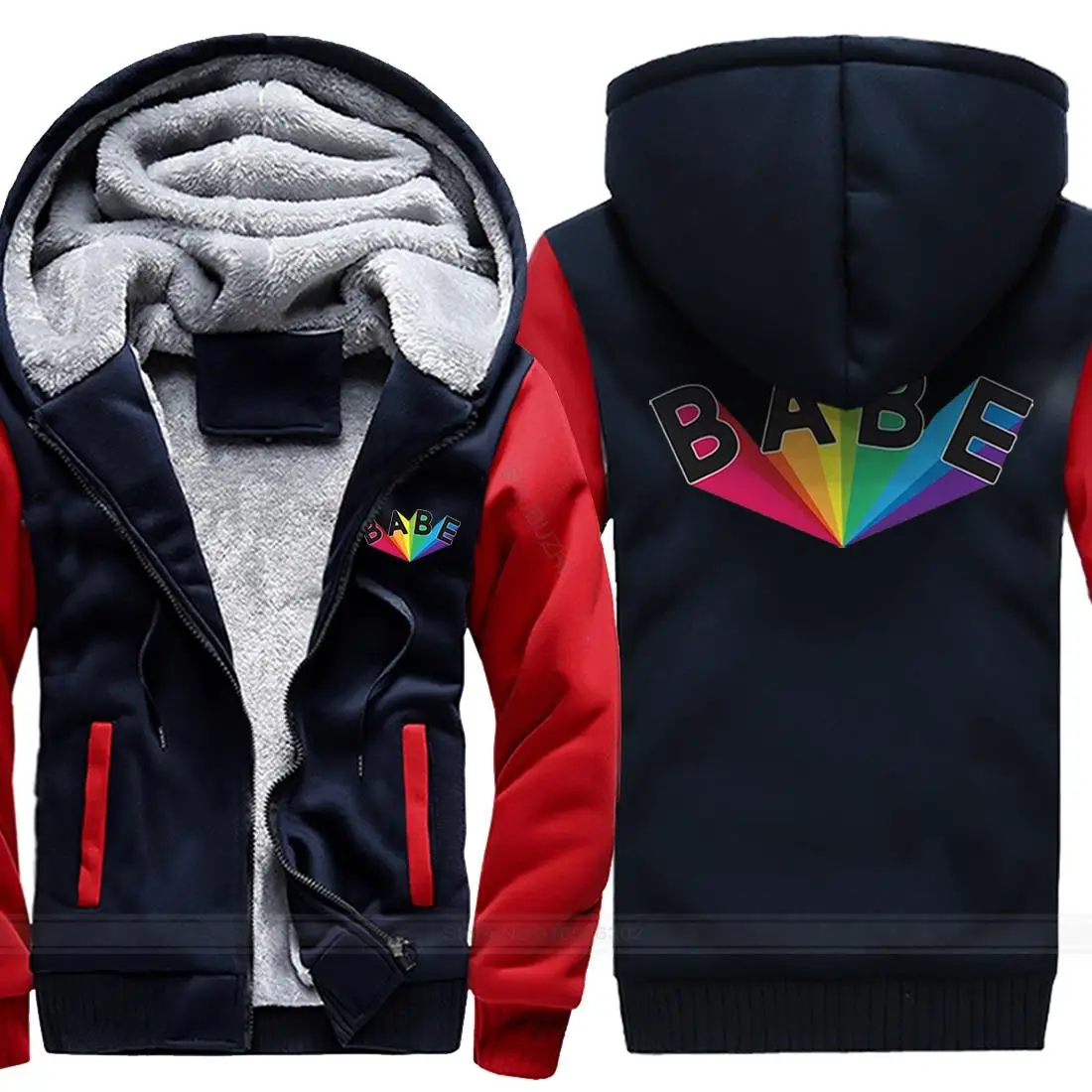 

Мужская Флисовая Толстовка с капюшоном и надписью