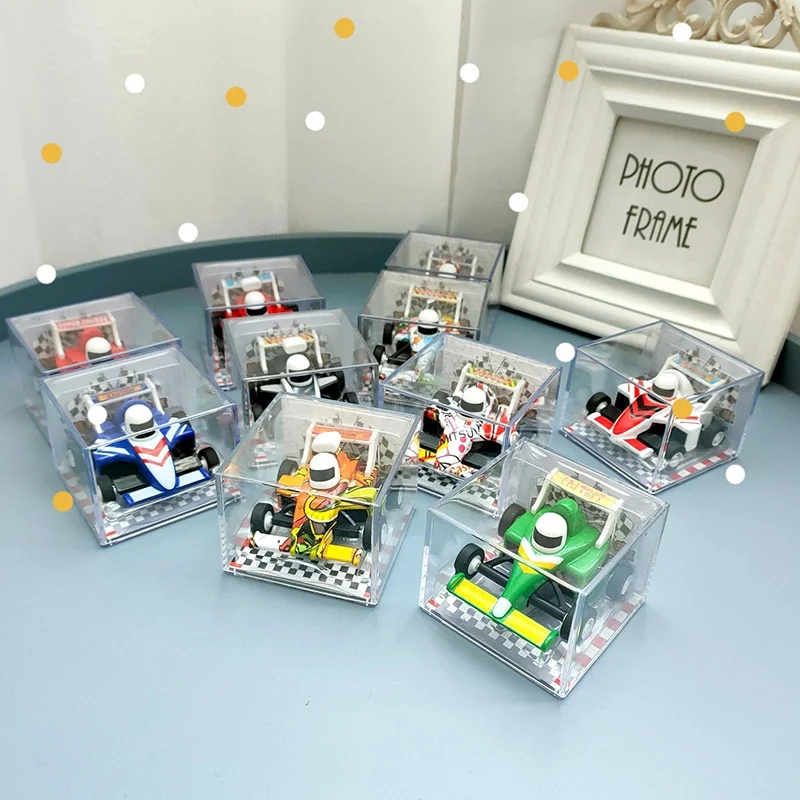 

Kart Toy Car With Storage Box Mini Pocket Car Return Alloy Racing Boy Car Model Toy Gift