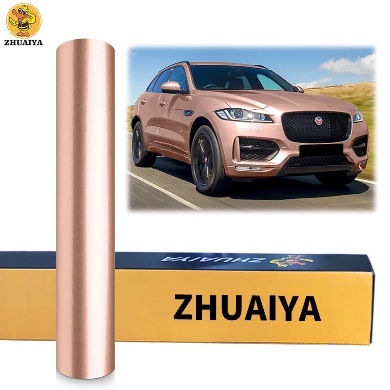 

Блестящая виниловая оболочка ZHUAIYA 1,52x18 м цвета розового золота, блестящая металлическая оболочка, технологии выпуска воздуха без пузырьков