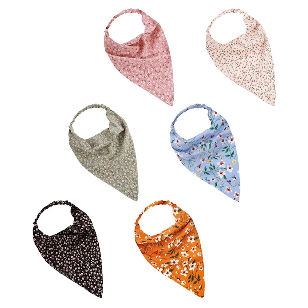 

Цветочные искусственные шарфы, бандана, шарф, повязка на голову с цветочным принтом, повязки на голову