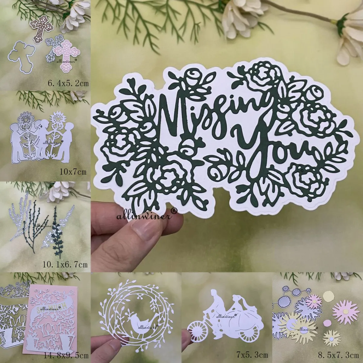 

Декоративные металлические штампы в виде цветов и деревьев для рукоделия, скрапбукинга, альбома, бумаги, высечки для тиснения